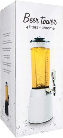 Пивна колона 4,0L з охолодженням 1,3L, хромована | Пивна вежа, диспенсер для напоїв