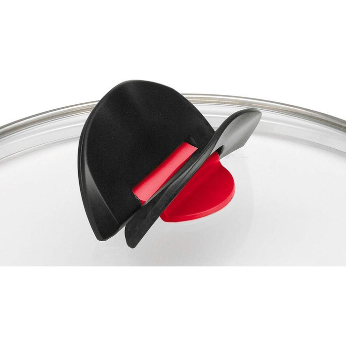 Набір каструль BALLARINI Click + Cook, 3 шт. (16, 20, 24 см), зі скляними кришками, з антипригарним покриттям, з відкидними ручками, чорний