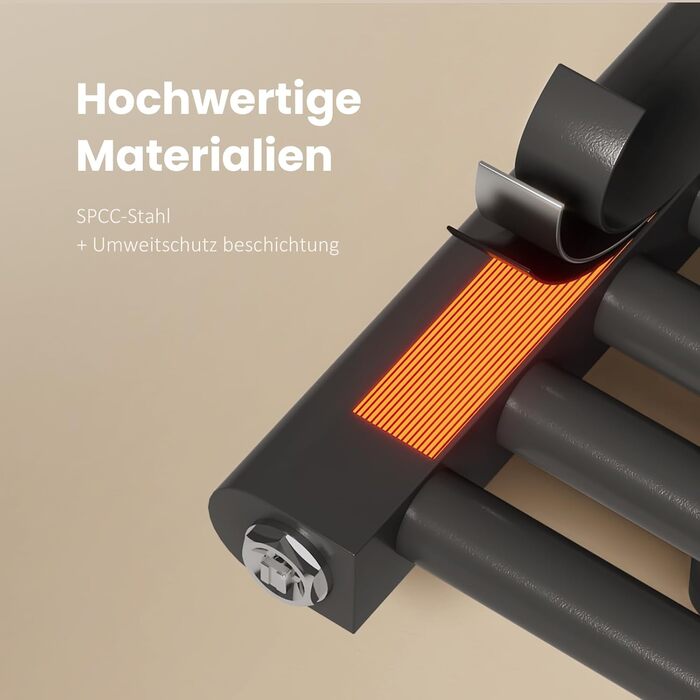 Електричний рушникосушар EMKE 1000x400 мм, антрацит, 356W