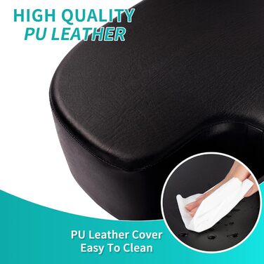 Подушка для сидіння Aulase Luxus: товстий Memory Foam для спини, куприту та ішіасу. Підходить для офісу, авто, ігор (чорний)