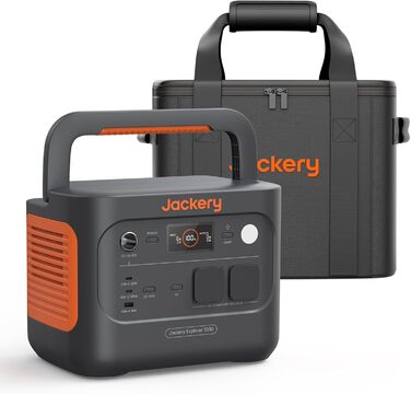 Jackery Explorer 1000: Портативна електростанція з акумулятором 1002Wh, 230V/1000W (2000W пік), USB, QC, для кемпінгу та подорожей (E1000 v2+Чохол)