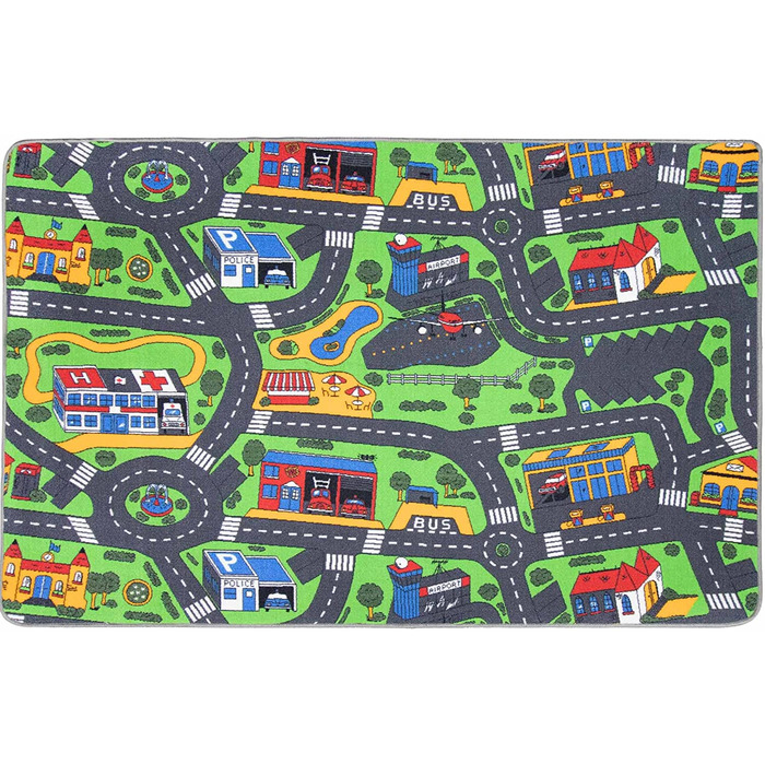 Килимок для ігор Primaflor-міцний дитячий килимок-високоякісний килимок для дитячої кімнати-Килимок для ігор для хлопчиків і дівчаток - - 95x133 см (міський, 160x200 см (1 упаковка))