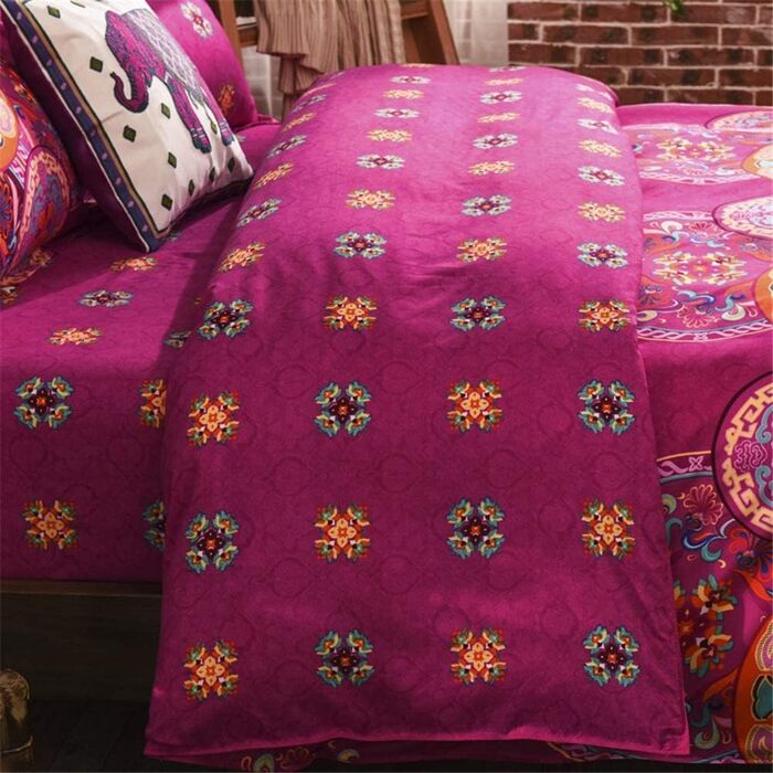 Комплект постільної білизни Koudi Boho 135x200, 4 шт. и, вінтажний візерунок мандала, мікрофібра, в т.ч. 2 подушки 80x80 см