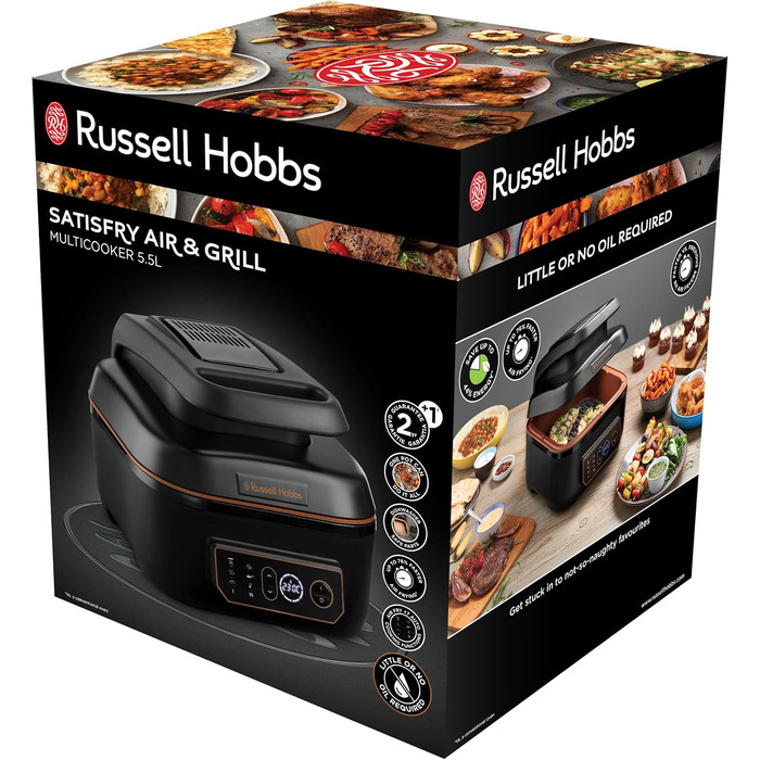 Фритюрниця Russell Hobbs SatisFry XL 5.5л з Rapid Air: гриль, мультиварка, повільне приготування, випікання