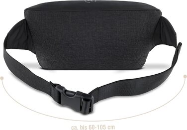 Поясна сумка Fanny Pack, жіноча та чоловіча поясна сумка для подорожей, повсякденного та спортивного одягу, чорна