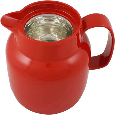 Термос Helios Mondo, 1 літр, червоний, з пластиковою ізоляцією