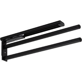 Тримач для рушників SOTECH TED з алюмінію, чорний матовий, 2-х секційний, телескопічний, 325-487 мм