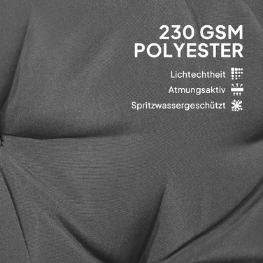 Набір подушок для вуличних меблів (лавка або гамак-крісло), двокольоровий, поліестер, піна, 180 x 110 x 8 см, темно-сірий