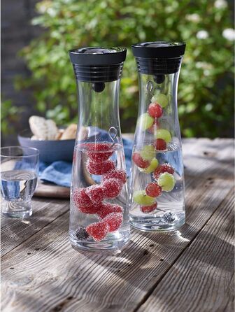 Скляна карафа для води WMF Basic, 1 літр з кришкою, Silikondeckel, CloseUp-Verschluss