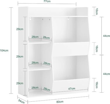 Полиця для книг SoBuy Montessori для дітей, зелена, 80x104x34 см (KMB55-K-GR)
