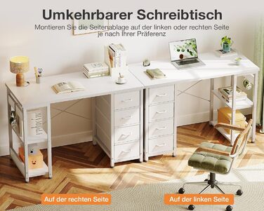 Компактний письмовий стіл Coleshome з 4 шухлядами, 100x40 см, з полицями, для офісу, кабінету, спальні