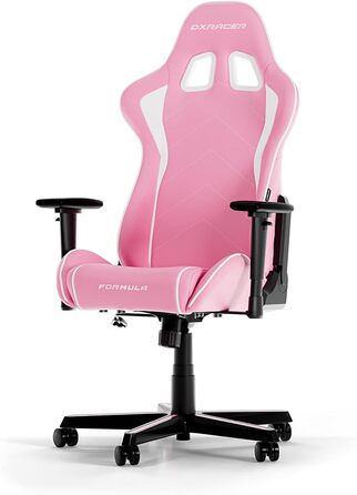 Ігрове крісло DXRacer FORMULA L ПВХ шкіра (рожевий/білий)