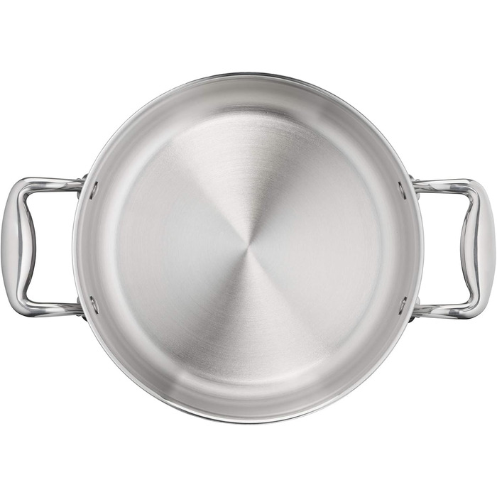 Каструля Lagostina ACCADEMIA LAGOFUSION з нержавіючої сталі, 24 см (6,7 л) з кришкою, для всіх типів плит (в т.ч. індукційних), з прикріпленою ручкою, Італія, гарантія 25 років