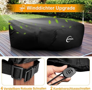 Чохол для садово-патіо меблів Kipiea, водонепроникний, прямокутний, 242x162x100 см