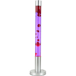 Торшер алюмінієвий скляний фіолетово-червоний вечірня кімната вітальня H76 см G9 з лампочкою настрій світло лава лампа молодіжна кімната ALAN