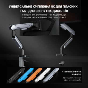 Настільне кріплення для монітора Anda Seat Stealth Pro II RGB 17’’-42’’ Orange
