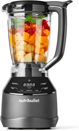 Повнорозмірний блендер nutribullet Combo, 1200 Вт, глечик 1,89 л, банки 946 мл і 710 мл, чорний, NBF500MB