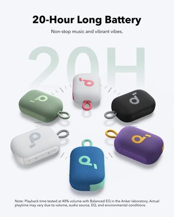 Soundcore Select 4 Go - портативна Bluetooth колонка Anker, водонепроникна IP67, 20 годин роботи, для душу, відпочинку та подорожей, зелена