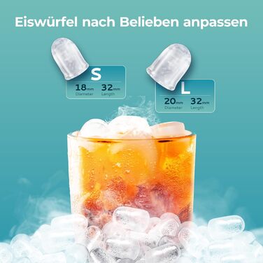 Машина для приготування льоду EUHOMY, компактний дизайн, однокнопкове керування, 9 кубиків льоду у 2 розмірах, автоматичне очищення, інтелектуальні сповіщення, прозорий кришка, чорний колір, для офісу/кухні/спальні, продуктивність 12 кг/24 год