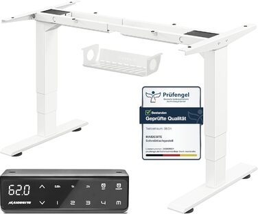 Електричний регульований стіл MAIDeSITe T2 Pro Plus (Чорний, Сірий) з 2 моторами, 3 ступені регулювання та пам'ять