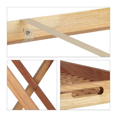 Relaxdays Стіл-трансформер складний горіхового кольору