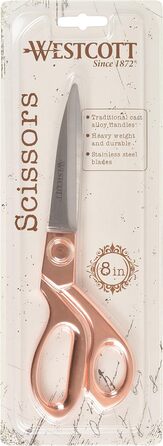 Ножиці з нержавіючої сталі Westcott 17196 20,3 см для офісу та дому (рожеве золото)