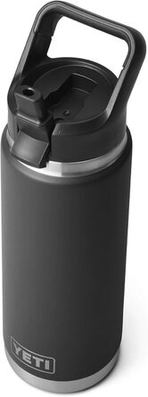 Термос YETI Rambler з кришкою-соломинкою, чорний, 769 мл