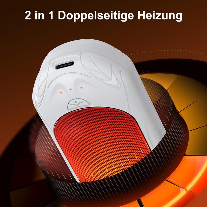 Електричні грілки для рук OUTJUT 6000mAh, 2 шт. USB, 3 режими нагріву, для спорту, кемпінгу, подарунок (8-Блакитний та Білий)