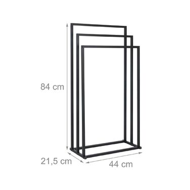 Підставка для рушників Relaxdays, металева, з 3-ма перекладинами