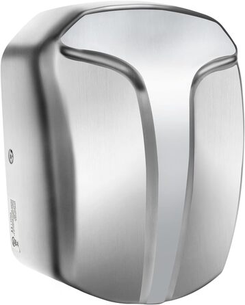 Електричний сушар для рук QL автоматичний з HEPA-фільтром, нержавіюча сталь, настінний, 1150W, срібний