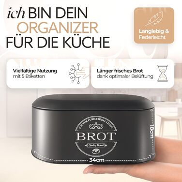 Набір контейнерів для зберігання продуктів IDEALTASTIC® Premium (3 шт x 500г) – кава, цукор, борошно | Зберігання в вакуумі | Чорний матовий