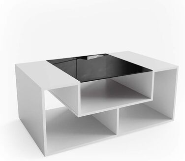 Журнальний столик Vicco Gabriel 100x60х42 см біло-чорний
