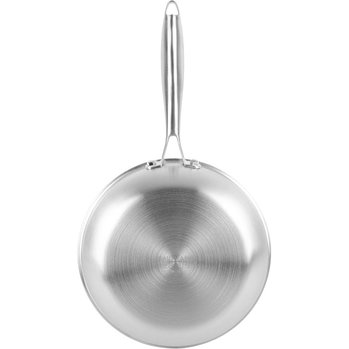 Сковорода з нержавіючої сталі Karl Hausmann Ø 28 см - не покрита антипригарним покриттям, для індукційних плит, преміум-якість, для смаження картоплі, м'яса та овочів, придатна для миття в посудомийній машині