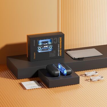 Електричний грійка для рук OCOOPA 10000 mAh, 2 шт. з розділенням, магнітний, 4 режими нагріву, швидкий нагрів, USB powerbank для зими, UT2s (MagTwins) (Pro_Schwarz)