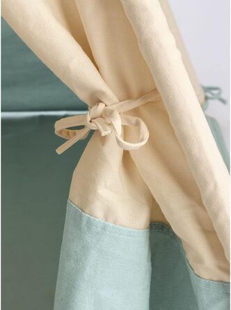 Намет PINOLINO Tipi для дітей – Yuma | Індіанський намет з вікном, килимком та гірляндою, 120x120x155 см, швидка збірка, кремовий/пастельно-блакитний