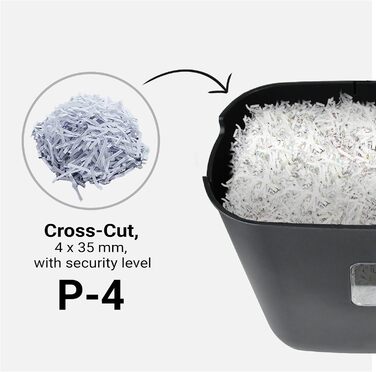 Шредер Desq 20050 для документів | 11 листів, 4 x 35 мм, об'єм кошика 21 л