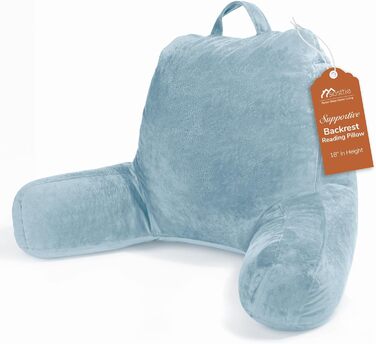 Підкуштунок Sasttie з велюровою спинкою, подушка для підтримки спини для дорослих з підлокітниками, для читання в ліжку, на дивані, на підлозі, в гуртожитку.