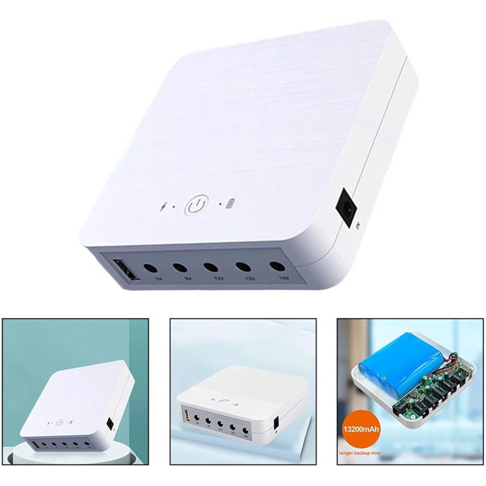Mini USV 13200mAh з живленням від акумулятора для роутера: 5V, 9V, 12V, 19V