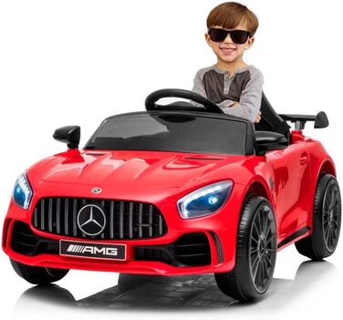 Дитячий електромобіль Mercedes GTR Mini з акумулятором 12V, червоний