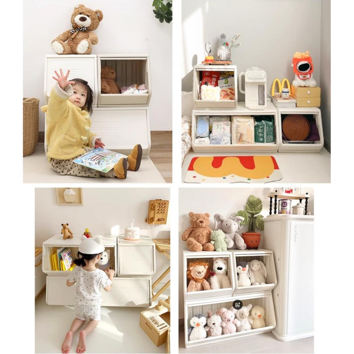 Закритий стелаж для іграшок Mealux Boxy L White (арт. KD-E073 White)