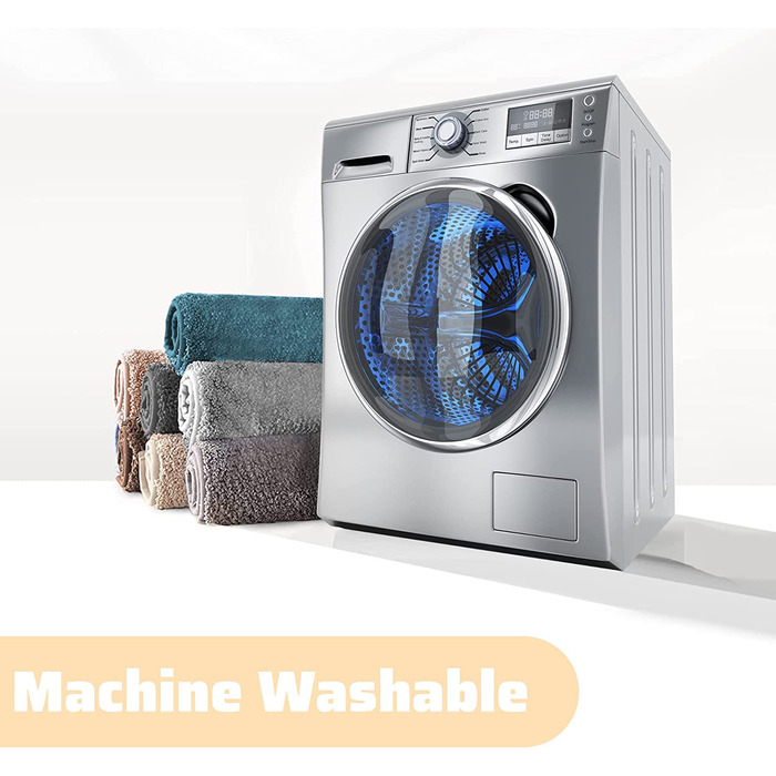 Килимок для ванної кімнати GONICVIN, 60x90 см, з м'якої мікрофібри, можна прати, з антиковзаючою основою, для ванної кімнати, вітальні (Блакитний)