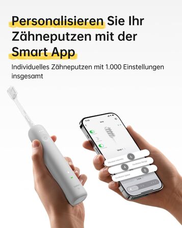 Електрична зубна щітка Laifen Wave Spezial з осциляцією та вібрацією, звукова, для дорослих, з додатком, 2 насадки (зелена)