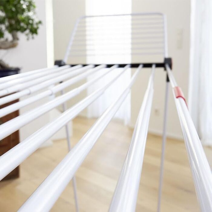 Сушарка для білизни Vileda Aluminium Infinity Flex XXL, телескопічні стійки, біла, готова до використання