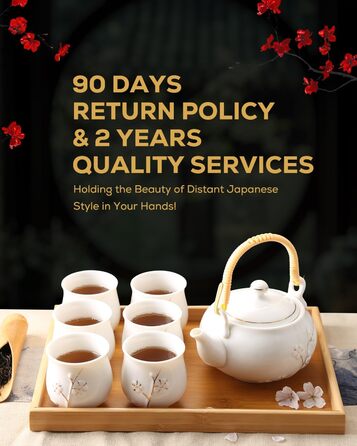 Японський чайний сервіз DUJUST з порцеляни, унікальний китайський чайний сервіз, колір білий