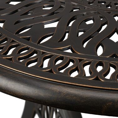 Столик для саду Relaxdays зі старовинним дизайном та отвором для парасольки