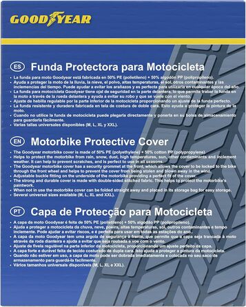 Goodyear MOTORCYCLE COVER GY SIZE.M MOTORCYCLE SIZE.M, Goodyear MOTORCYCLE COVER GY SIZE.M MOTORCYCLE SIZE.M