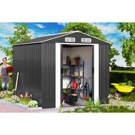 Садовий сарай Антрацит Метал 312x257x178см
