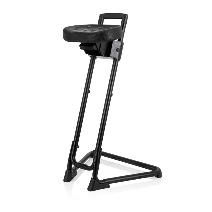 Крісло для роботи TOP WORK 32 з м'яким сидінням з піни PU, металевим каркасом, чорного кольору - hjh OFFICE