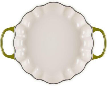 Каструля для тушкування Le Creuset з емальованого чавуну, 2.75 л, білий колір (Leaf It to Me)