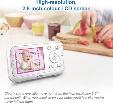 Відеоняня VTech VM3250 з LCD-екраном 7,1 см, нічним баченням, датчиком температури та радіусом дії 300 м